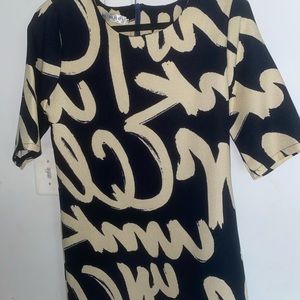 Graphic Print Shift Dress